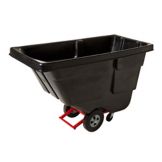 Rubbermaid Black Rotomolded Utility Duty 1/2 cu yd Tilt Truck