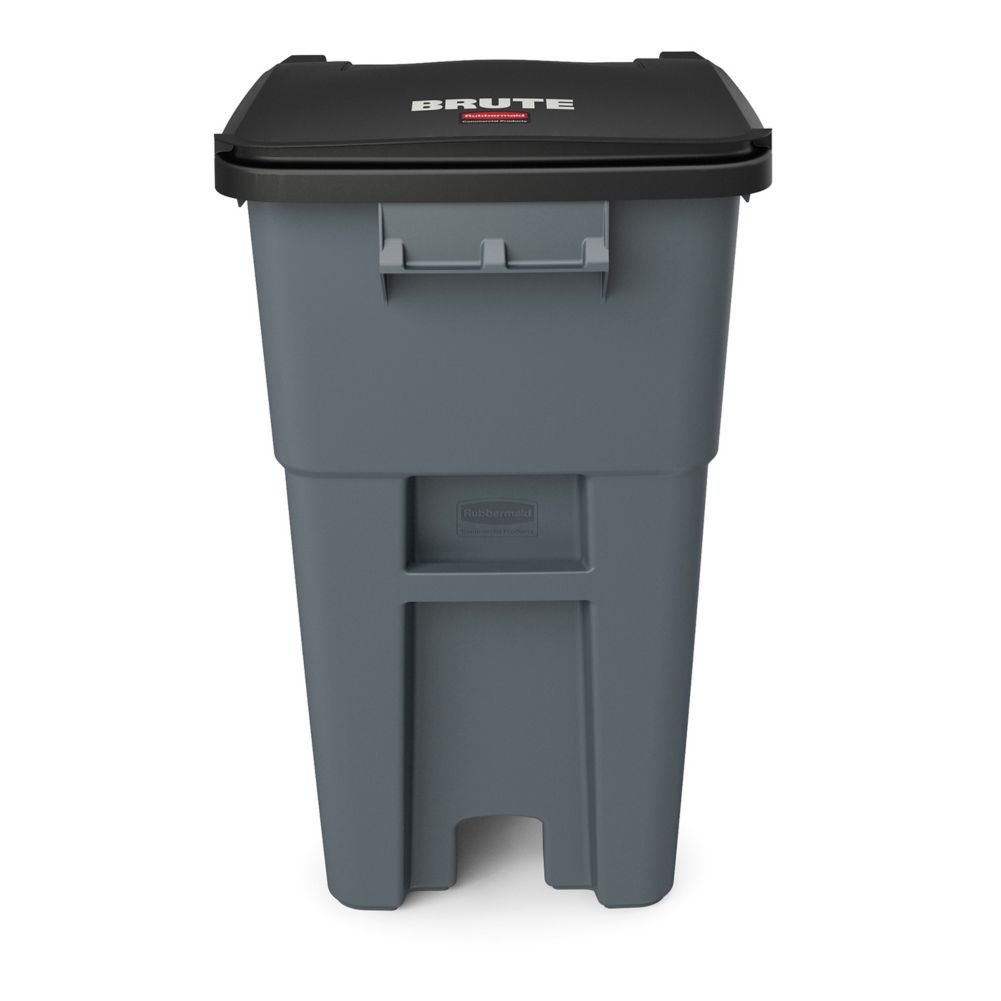 Rubbermaid BRUTE&reg; Gray 50 Gal Rollout Container w/ Lid