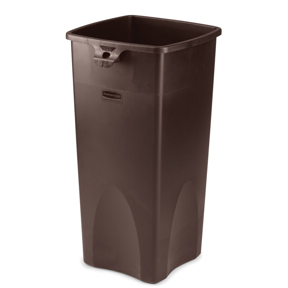 Rubbermaid Untouchable&reg; Square Brown 23 Gal Container
