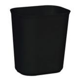 Rubbermaid Black 14 Qt Fire Resistant Wastebasket