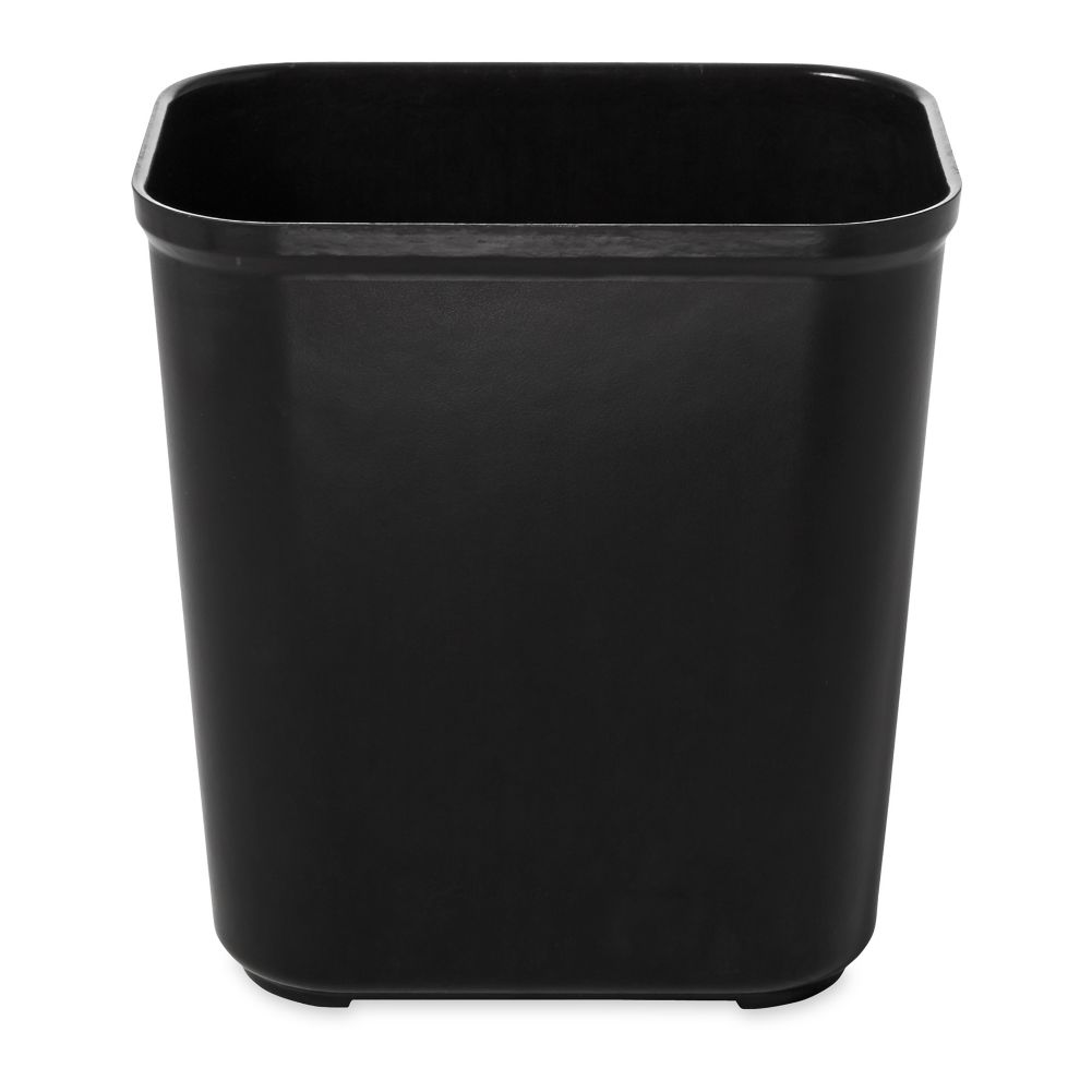 Rubbermaid Black 28 Qt Fire Resistant Wastebasket