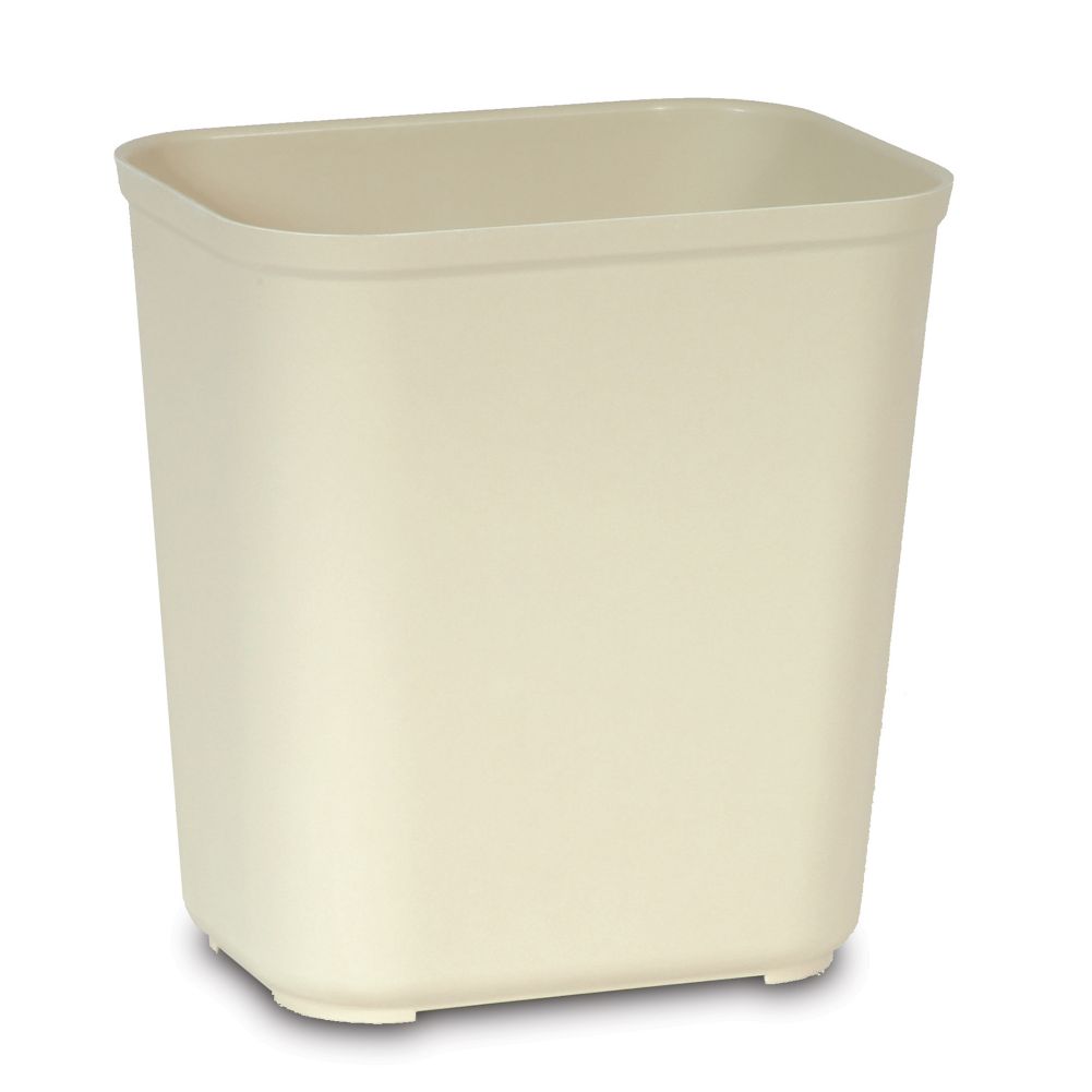 Rubbermaid Beige 28 Qt Fire Resistant Wastebasket