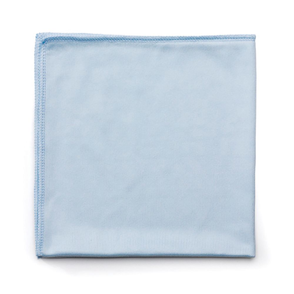 Rubbermaid HYGEN&trade; Blue Microfiber 16" Glass / Mirror Cloth
