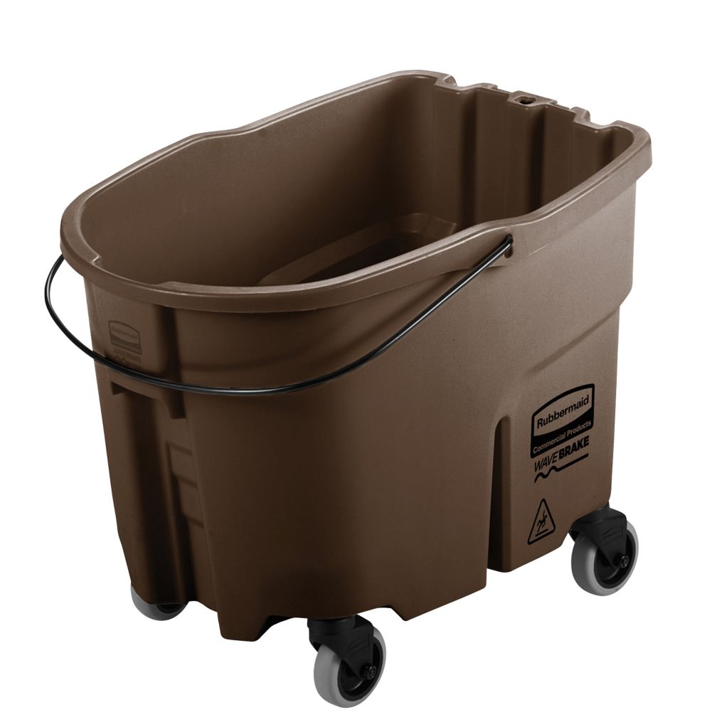 Rubbermaid WaveBrake&reg; Brown 35 Qt Mop Bucket w/ Casters