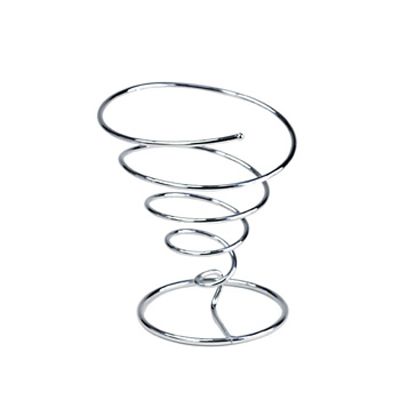 XL Spiral Chrome Appetizer Cone Holder, 2" x 7" x 8"