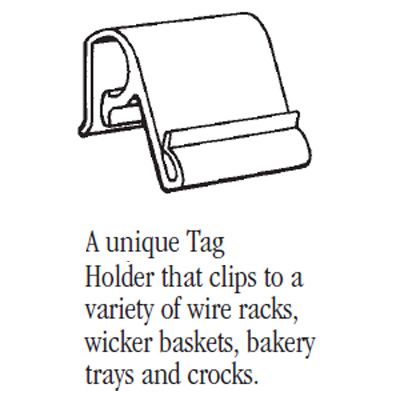 Old Style Clear Tray Clip w/ Low Front Tag