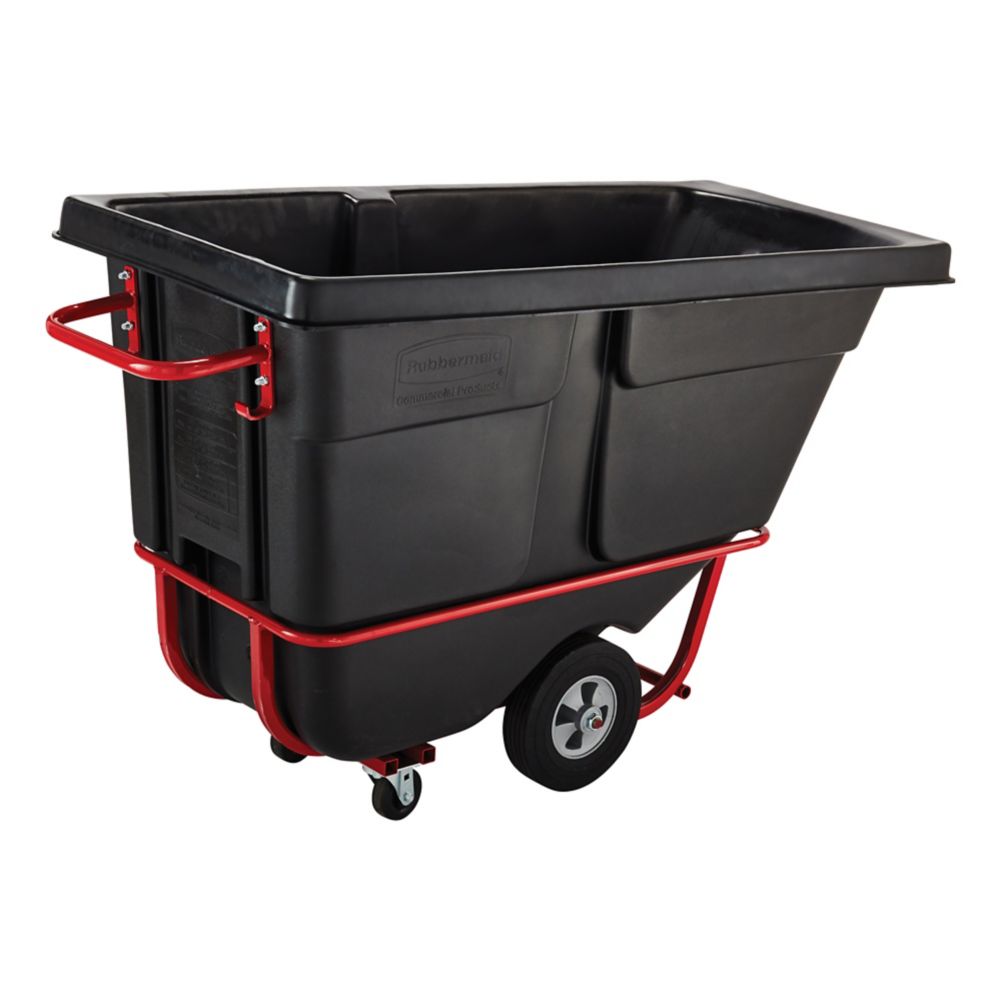Rubbermaid Black Rotomolded Standard Duty 1/2 cu yd Tilt Truck