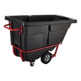 Rubbermaid Black Rotomolded Standard Duty 1/2 cu yd Tilt Truck