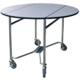Lakeside&reg; Gray Sand Laminate Folding Room Service Table