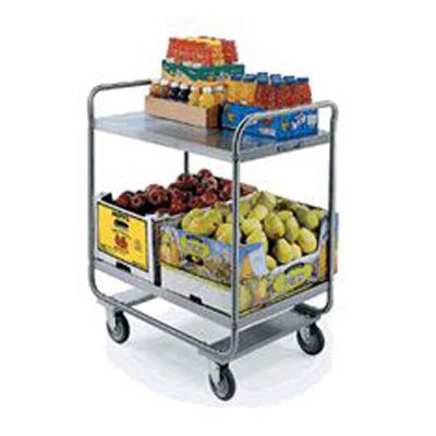 Lakeside&reg; S/S 500 Pound Capacity 2-Shelf Tubular Utility Cart