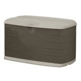 Rubbermaid Olive / Sandstone 10 cu ft Medium Deck Box w/ Seat