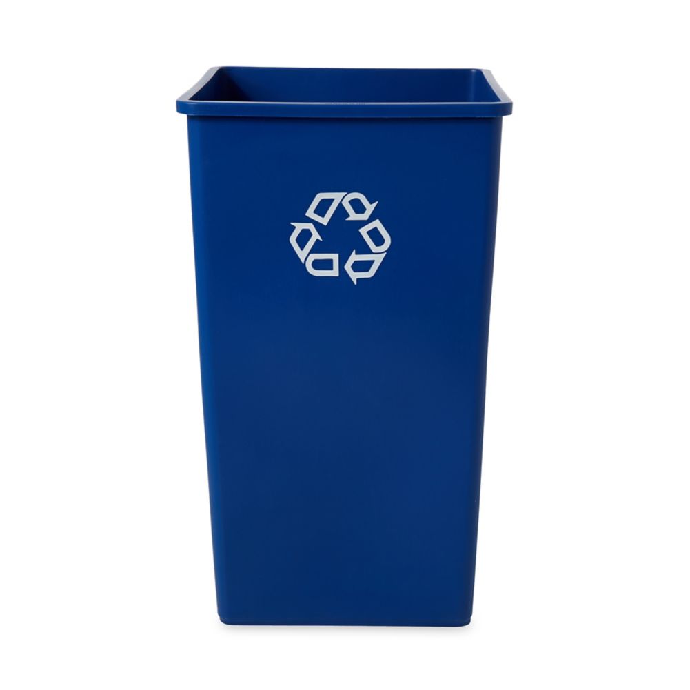 Rubbermaid Square Blue 50 Gal Recycling Container