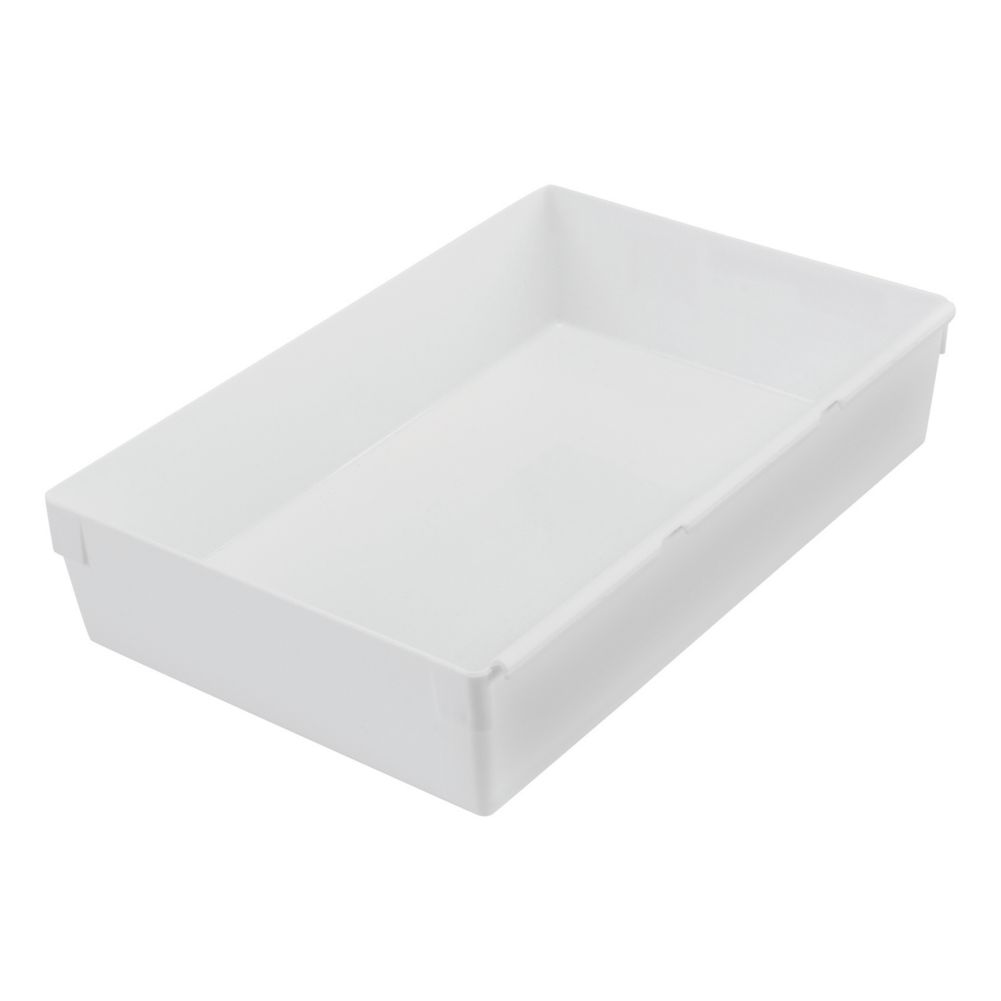 Rubbermaid White Plastic Drawer Organizer, 9" x 6"