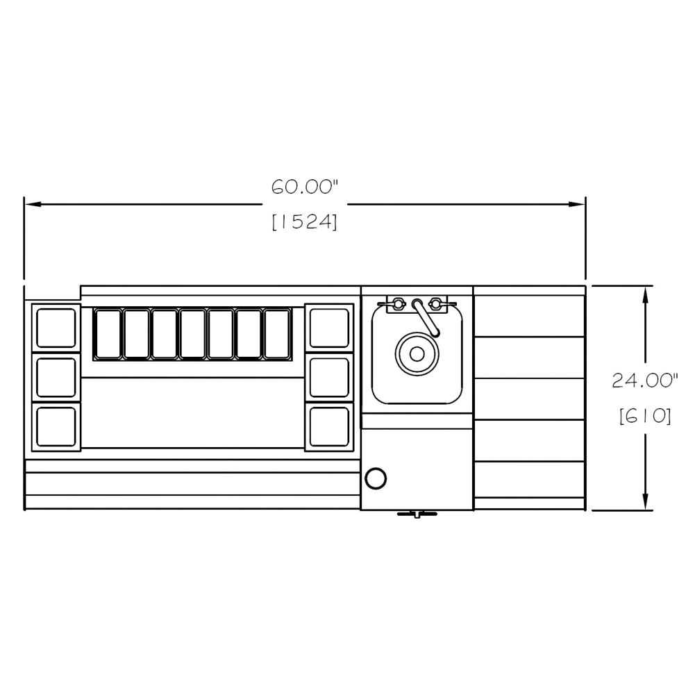Perlick&reg; 60 X 24 Cocktail Station with Blender and Sink