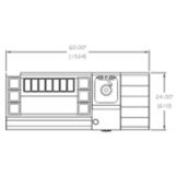 Perlick&reg; 60 X 24 Cocktail Station with Blender and Sink