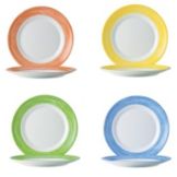 Cardinal Arcoroc Mixed Brush Glass 7-1/2" Oval Plate
