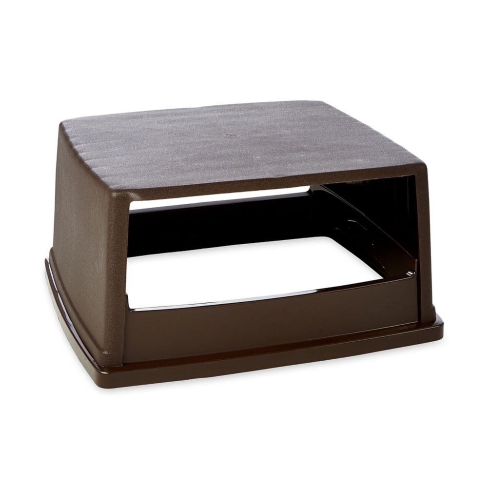 Rubbermaid Glutton&reg; Brown Hooded Top w/o Doors for 256B Containers