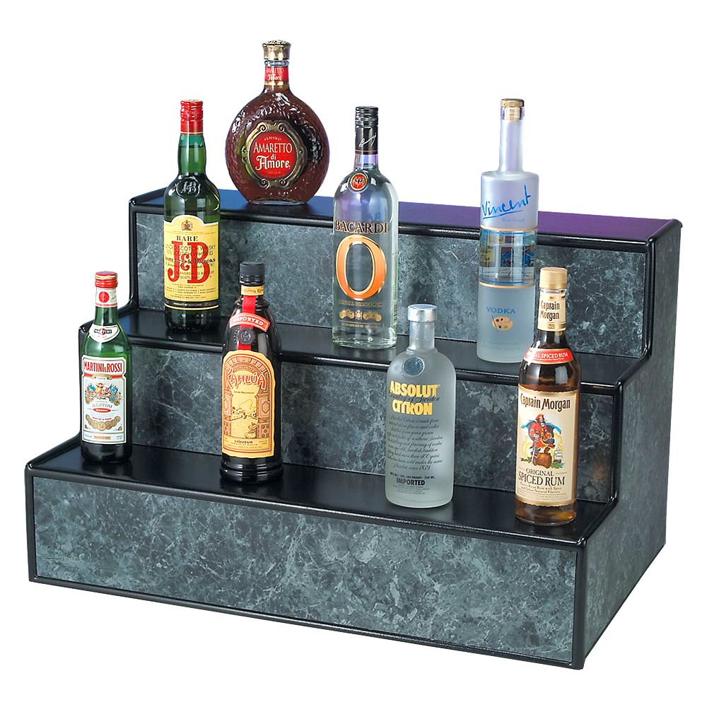 Gourmet Display&reg; 42 x 18 Gray Marble Liquor Staircase