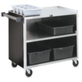 Vollrath S/S Encl. 3-Shelf Vinyl Finish 500 LB Capacity Bussing Cart