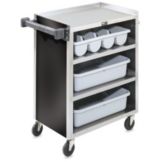 Vollrath Encl. 4-Shelf Vinyl Finish S/S 300 LB Capacity Bussing Cart