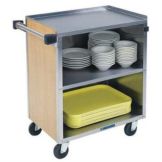 Lakeside Walnut Laminate / Stainless Steel Three Shelf Utility Cart