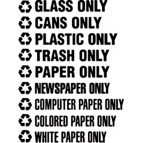 Rubbermaid&reg; "Cans Only" Decals