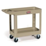 Rubbermaid Beige 2-Shelf Utility Cart, 39" x 18"