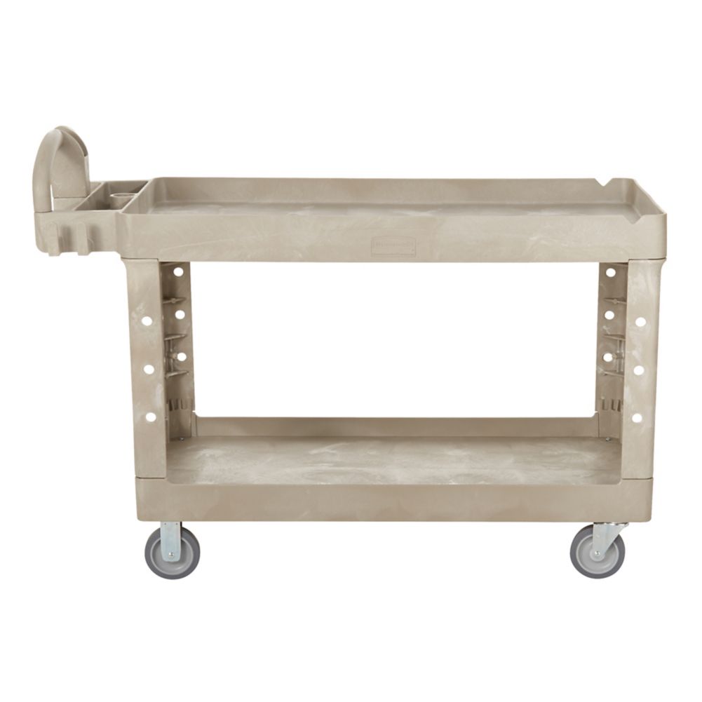 Rubbermaid Beige Flat Shelf Utility Cart, 44" x 26"
