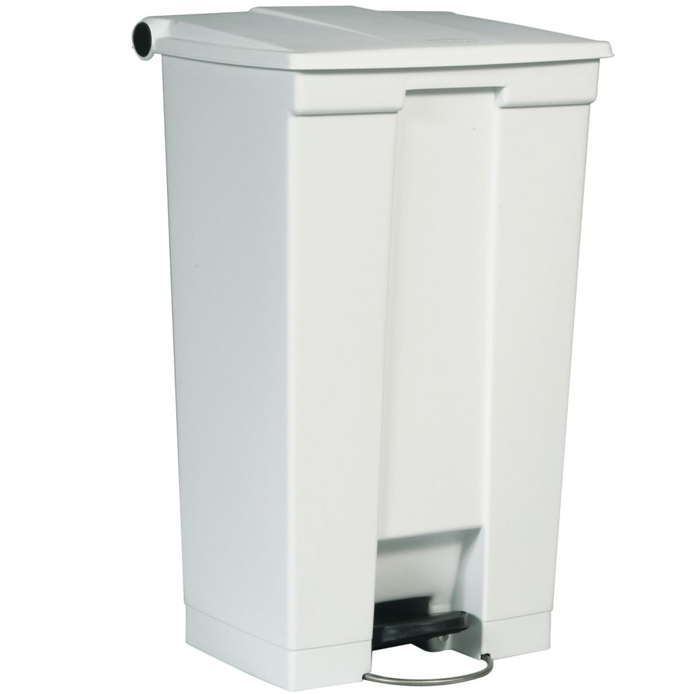 Rubbermaid White Mobile 23 Gal Step-On Trash Container