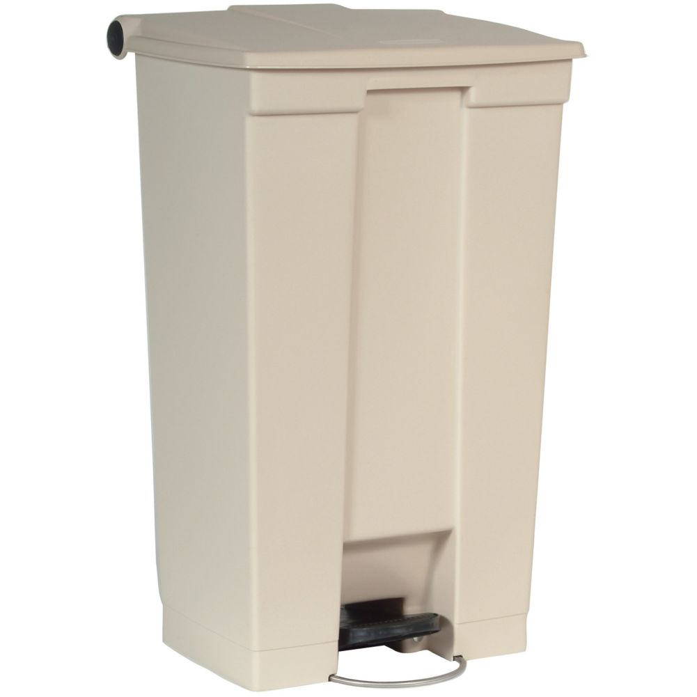 Rubbermaid Beige Mobile 23 Gal Step-On Trash Container