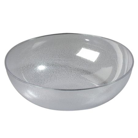 Round Pebbled Bowl, Clear, 33 Qt
