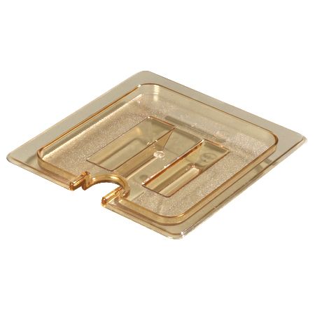 Top Notch&reg; 1/6 Size Handled And Notched Smart Lid, Amber