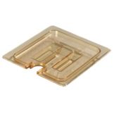 Top Notch&reg; 1/6 Size Handled And Notched Smart Lid, Amber