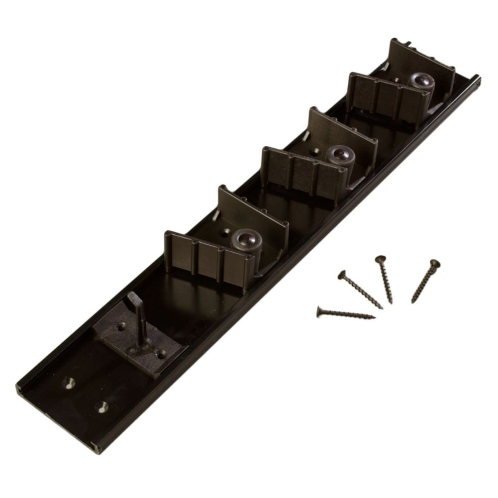 Carlisle Roll 'n Grip Broom and Brush Holder Kit, Plastic, 18"