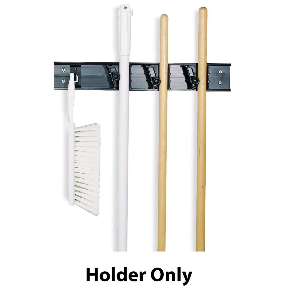 Carlisle Roll 'n Grip Broom and Brush Holder Kit, Plastic, 18"