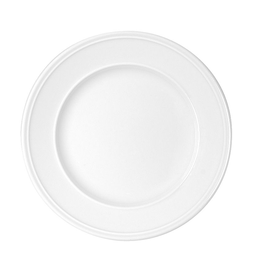 Bauscher&reg; Come4Table 6.4" White Steep Rim Flat Plate