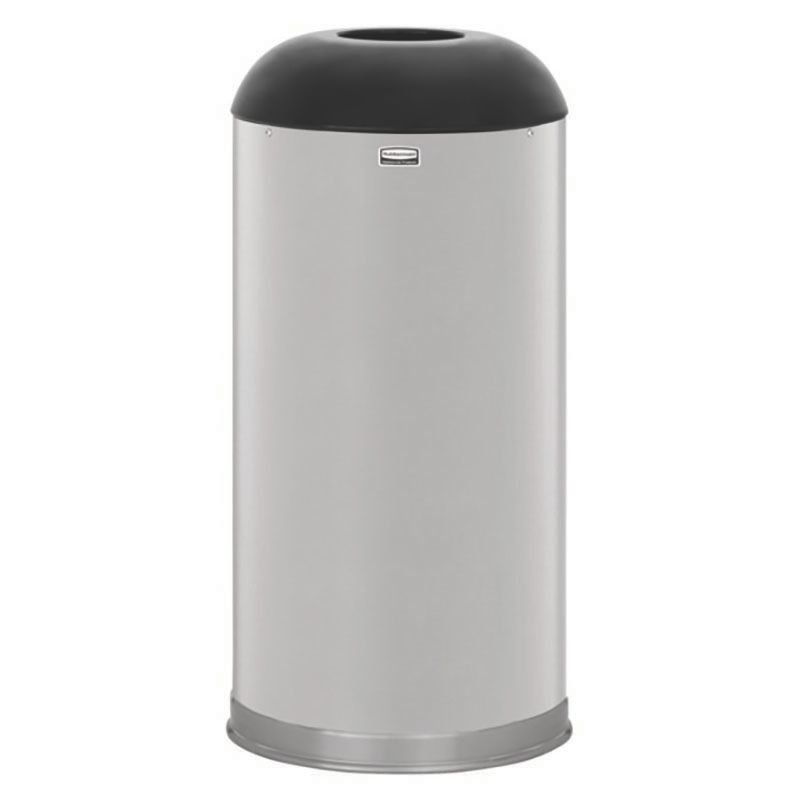 Rubbermaid Satin S/S Open Top 15 Gal Trash Can