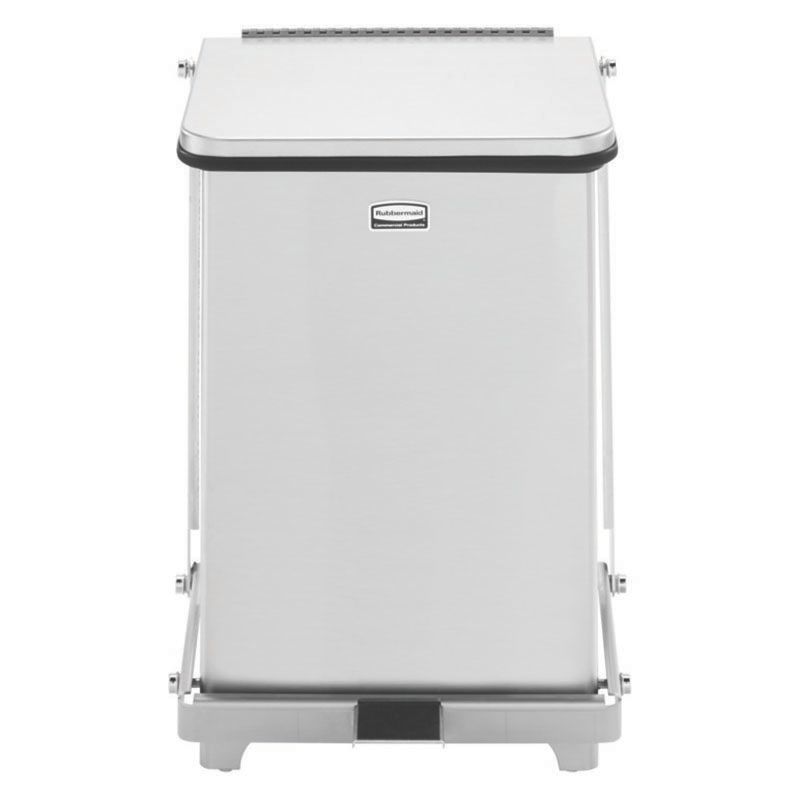 Rubbermaid The Defenders&reg; Square S/S 7 Gal Step Can