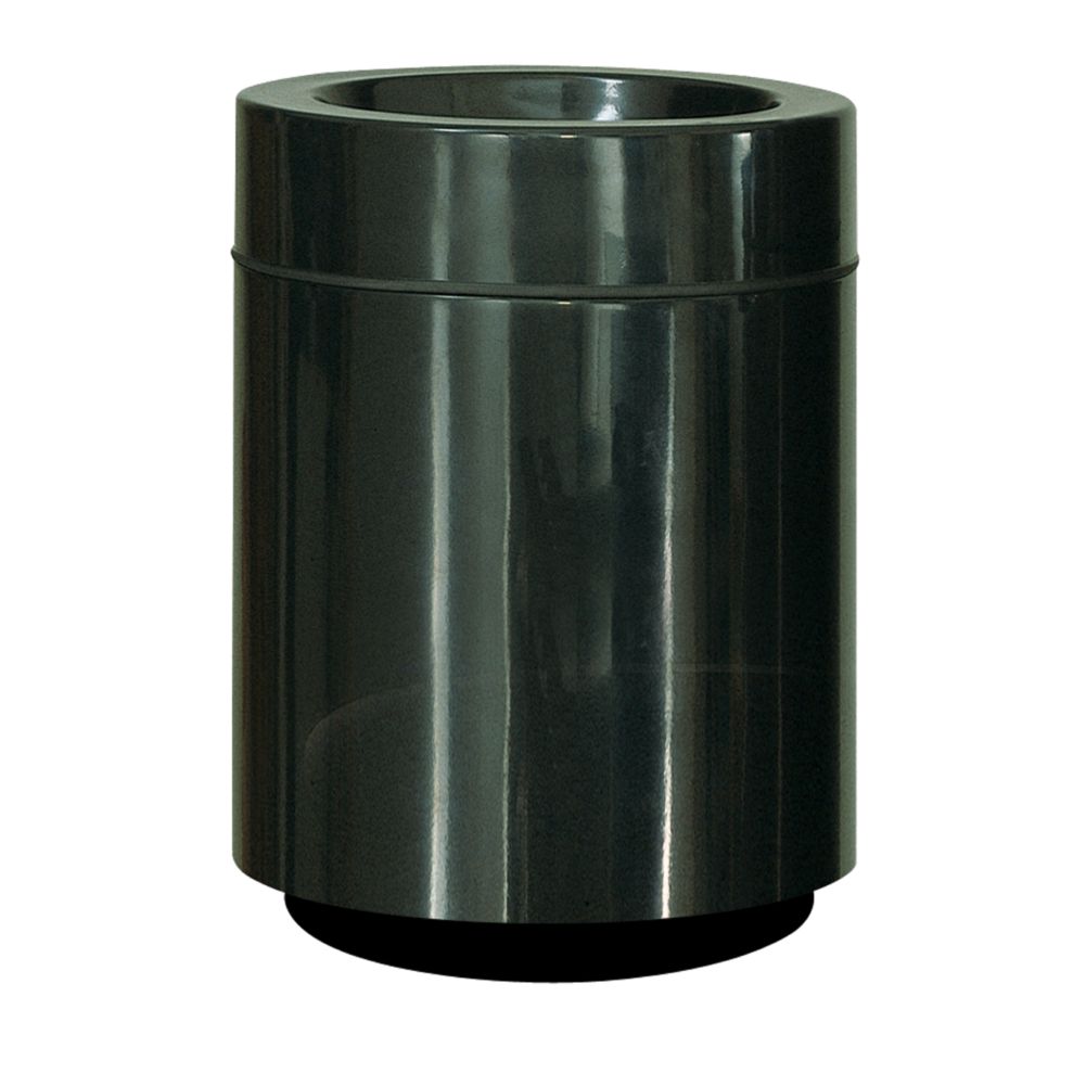 Rubbermaid Black Fiberglass 36 Gal Open Top Waste Receptacle