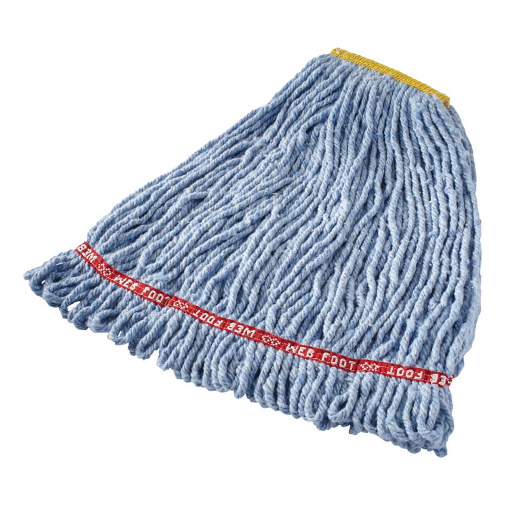 Rubbermaid Web Foot Shrinkless Small Blue Mop Head w/ 1" Band