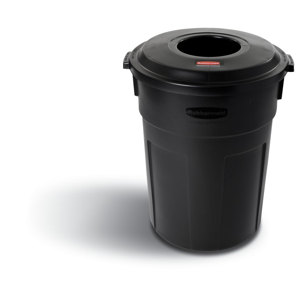 Rubbermaid Black Light Duty 32 gal Trash Container Combo w/ Lid