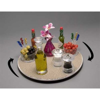 Gourmet Display&reg; 14" White Lazy Susan Centerpiece