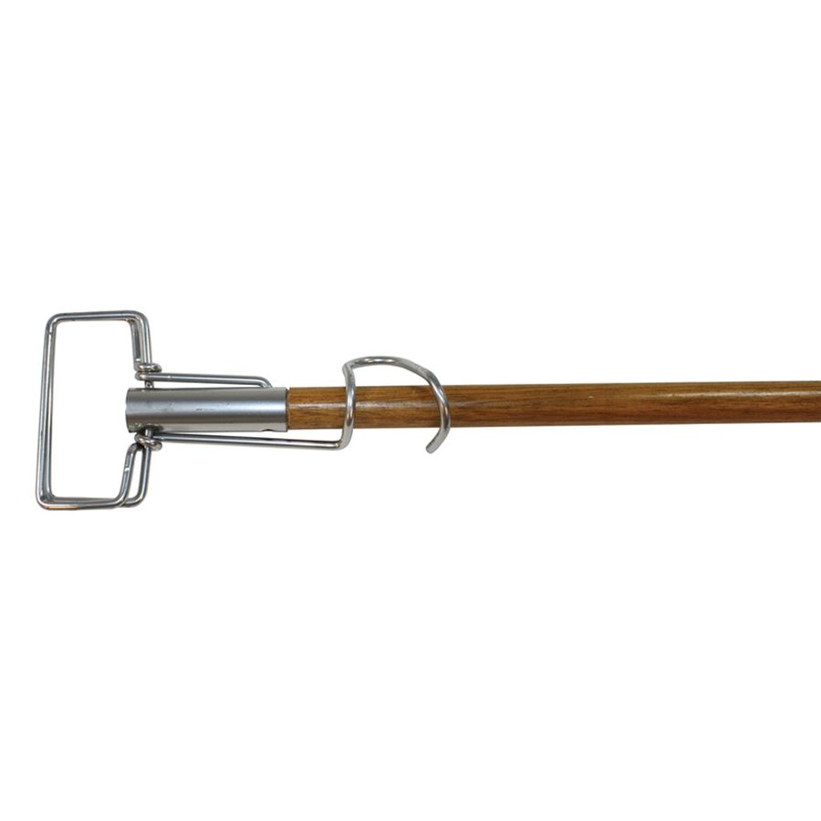 Impact&reg; 63" Wood Metal Spring Clip Mop Handle