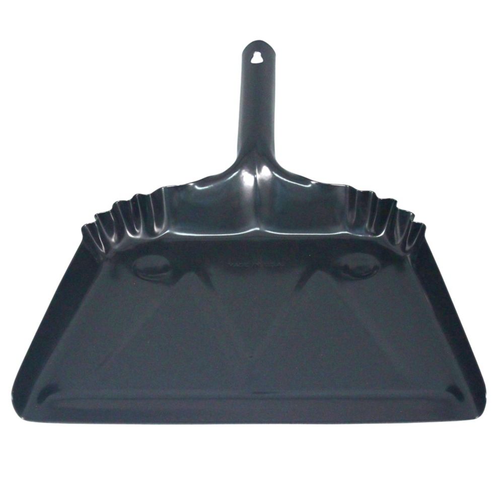 Impact&reg; 12"x14" Black Metal Dust Pan