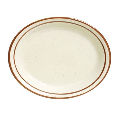 Tuxton&reg; Bahamas 11-1/2" x 9-1/8" Eggshell Oval Platter