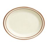 Tuxton&reg; Bahamas 11-1/2" x 9-1/8" Eggshell Oval Platter