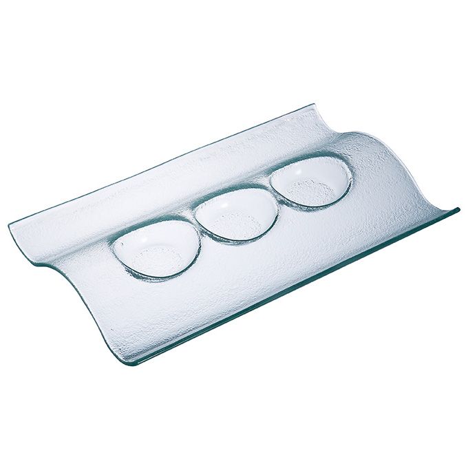 Cardinal Arcoroc Random 12-7/8" Rectangle Glass Plate