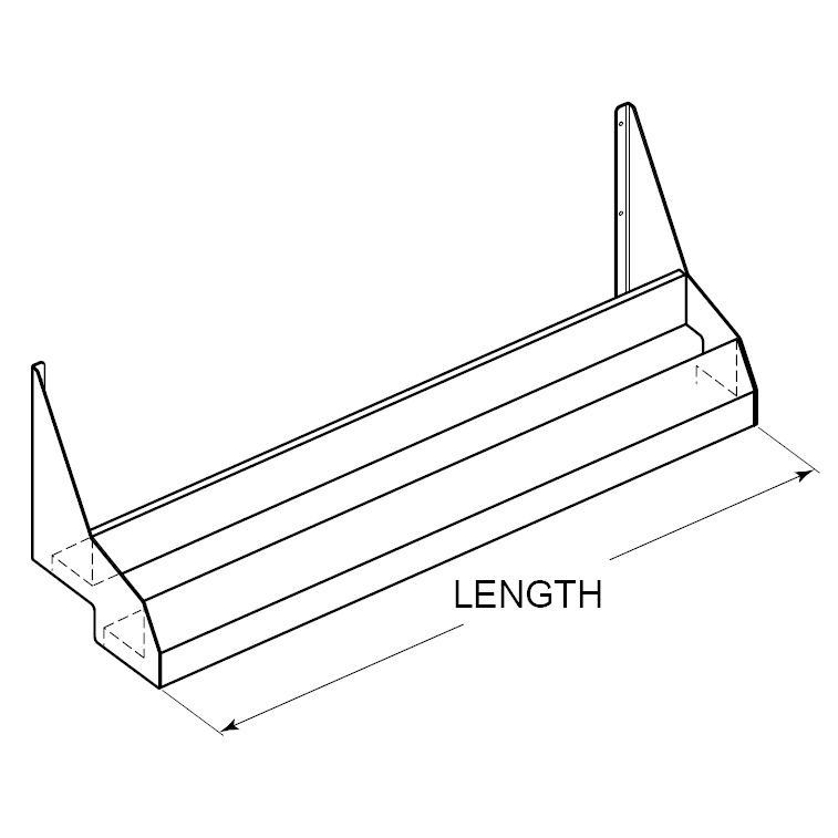 Perlick&reg; 36" Standard Dual Bottle Rail