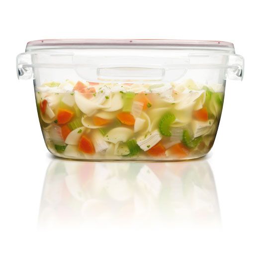 Rubbermaid&reg; 14 Cup Lock It Clear Container with Red Lid