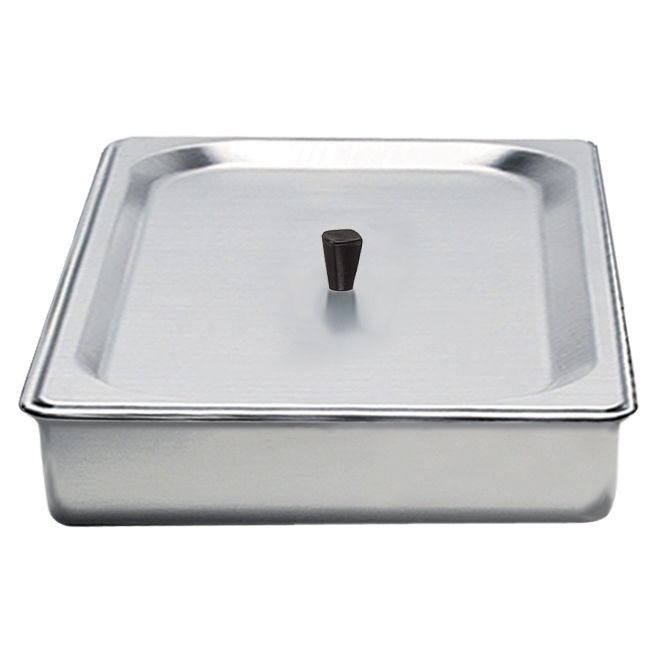 Cadco Half Size Steam Pan With Stainless Steel Lid, SPL-2